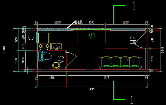 Estructura de acero de bajo costo Prefabria Office