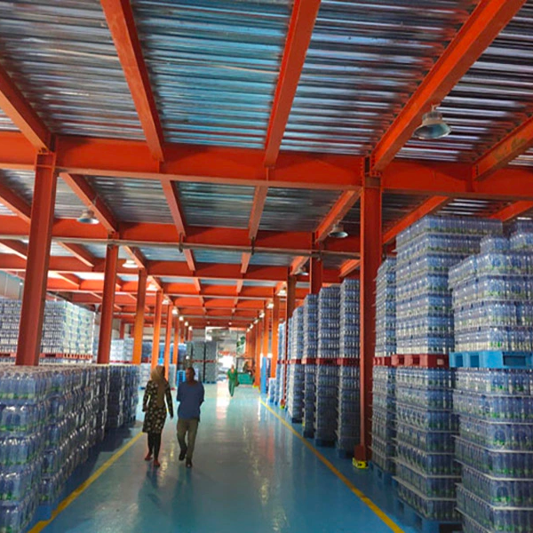  Estructura de acero Edificio de almacén para planta de agua en Etiopía