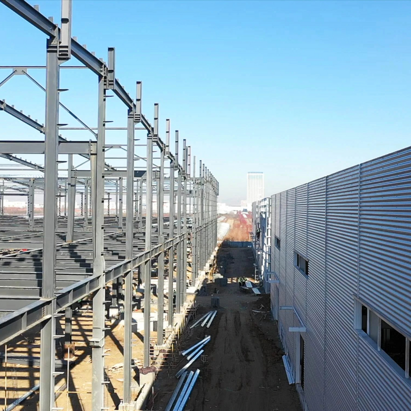 Resistencia del viento Taller de estructura de acero prefabricada de bajo costo