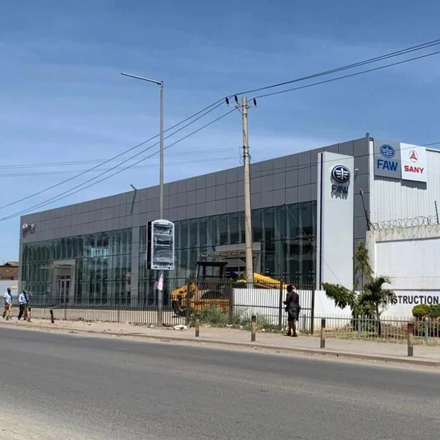 Estructura de acero de acero prefabricada Edificio de exhibición de automóviles